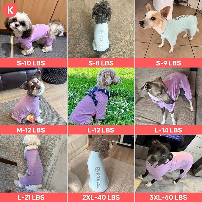 KYEESE UPF50+ Dog Sun Shirt for Medium Dog Cooling Onesie for UV Protection | Cooling Breathable Fabric, Reflective Design, Shedding Control, Skin-Friendly for Sensitive Dogs, Easy On/Off, Quick Dry