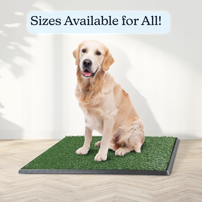 PETMAKER Artificial Grass Puppy Pee Pad for Dogs and Small Pets, 20” x 30” | Reusable 4-Layer Turf Pads for Dogs with Tray, Indoor and Outdoor Fake Grass Potty, Pet Supplies