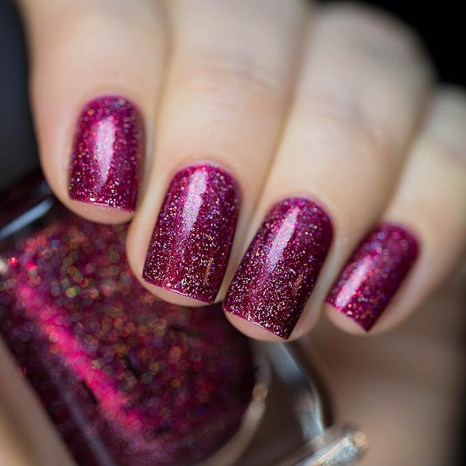 ILNP Rogue - Glowing Crimson Holographic Nail Polish