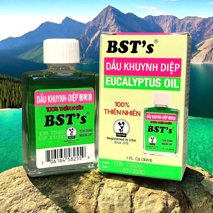 2 Packs - Eucalyptus Essential Oil - Dau Khuynh Diep - 30mL per Bottle with 2 Bottles per Order - Product of USA