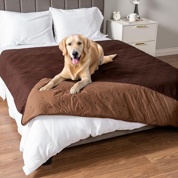 PetAmi Waterproof Couch Cover for Dog Nonslip Bed Sofa Blanket 102x82 Brown
