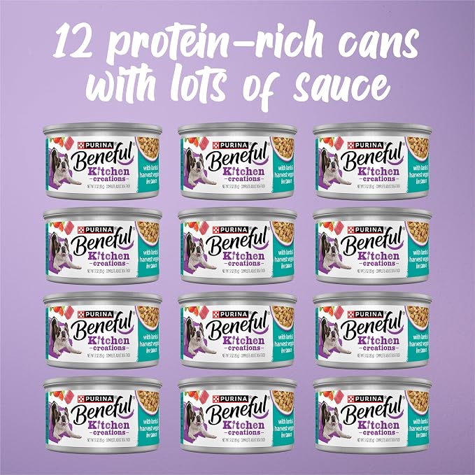 Beneful Purina Kitchen Creations with Lamb and Harvest Veggies in Sauce Wet Dog Food - (Pack of 12) 3 oz. Cans