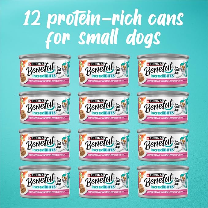 Beneful Purina Small Breed Wet Food Dog Gravy, IncrediBites with Real Salmon