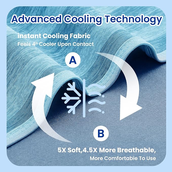 Cooling Blanket for Hot Sleepers Cold Summer Blanket Throw 90"x108" | Cold Summer Bed Blanket Keeps Cool for Night Sweats, Soft Lightweight Breathable Sofa Blankets for Kid Adults