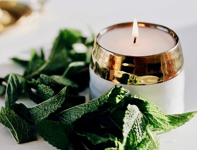 Hyggelight - The Growing Candle, Chai Scented, 10oz Ceramic Pot, Aromatherapy Candles for Home, 100% Soy, Clara