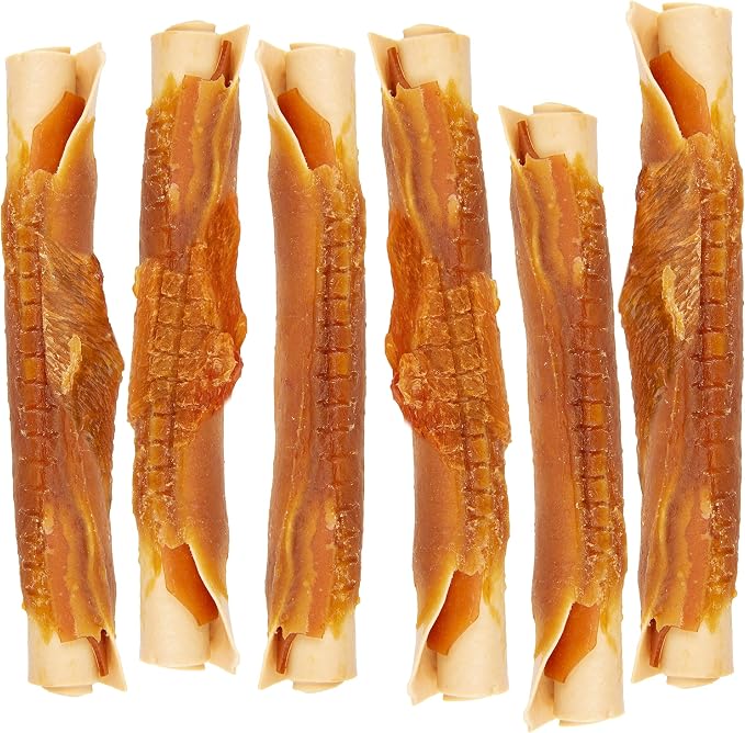 DreamBone Rolls Rawhide-Free Dog Treats with Real Protein, 6 Count | Daily Chew, Digests Safely and Completely, Made With Real Chicken, Beef, Pork and Veggies, For Adult Dogs