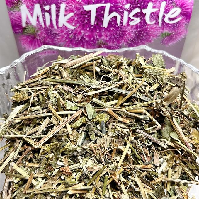 Milk Thistle Loose Leaf Tea 4oz (112g), Cardo Mariano Natural Wildcrafted Cardo Marin Herbal Tea for Liver Detox, Raw, Caffeine-Free