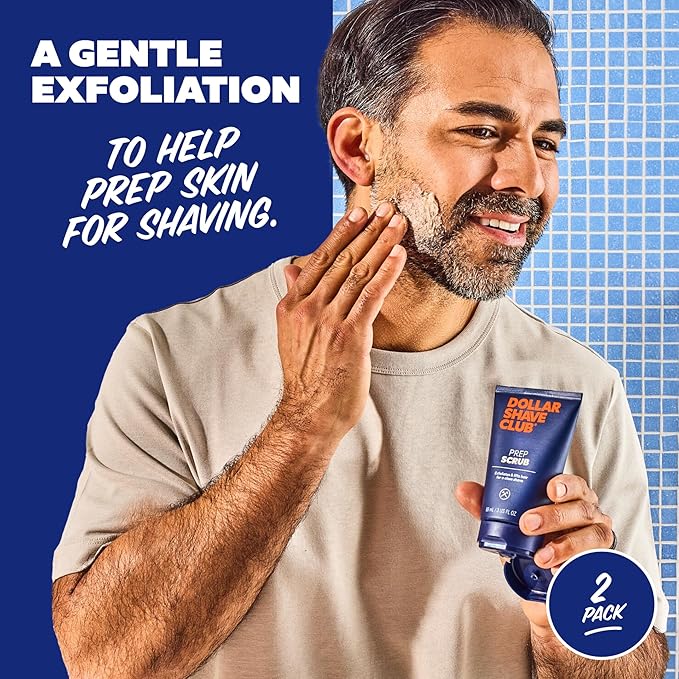 Dollar Shave Club | Prep Scrub 3 ounce (2 Pack) | Pre Shave Scrub to Prevent Ingrown Hairs