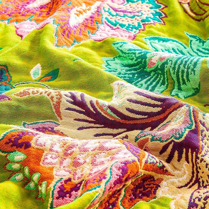 XIBLC Fall Throw Blanket, 100% Cotton Soft Rustic Boho Throw Blanket for Bed, 80"x90" Farmhouse Decor Bed Flower Blankets, Light Weight Reversible Bohemian Throw Quilt