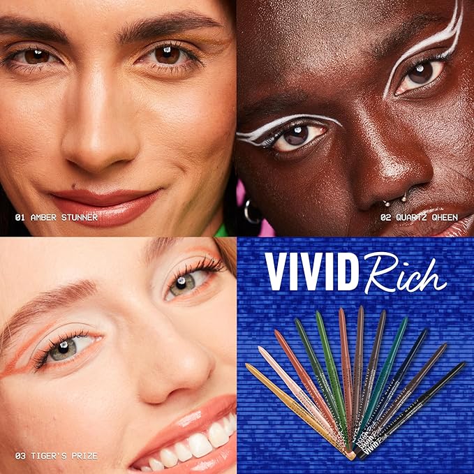 NYX PROFESSIONAL MAKEUP Mechanical Eye Pencil, Vivid Rich Mechanical, Creamy Retractable Eyeliner - Tigers Prize, Cork Orange Eyeliner