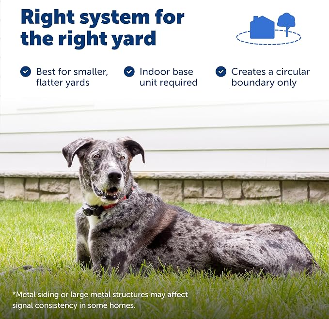 PetSafe Wireless Fence Pet Containment System + Batteries, Up to 1/2 Acre | Includes extra 2-pack RFA-67 Batteries, Static & Tone, Sets up in 1-2 Hrs, Waterproof Collar, Dogs 8 lb+, Necks 6-28in