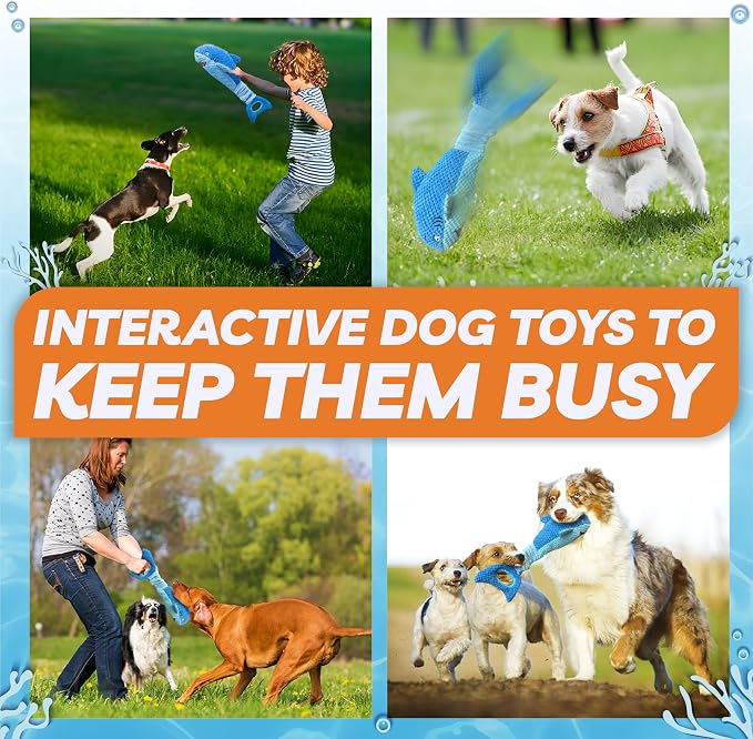 Vitscan Dog Toys for Large Dogs, Squeaky Dog Toys for Aggressive Chewers