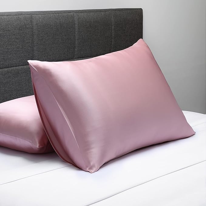 Fishers Finery 25mm Luxury 100% Pure Mulberry Silk Pillowcase (English Rose Standard (20" X 28"))