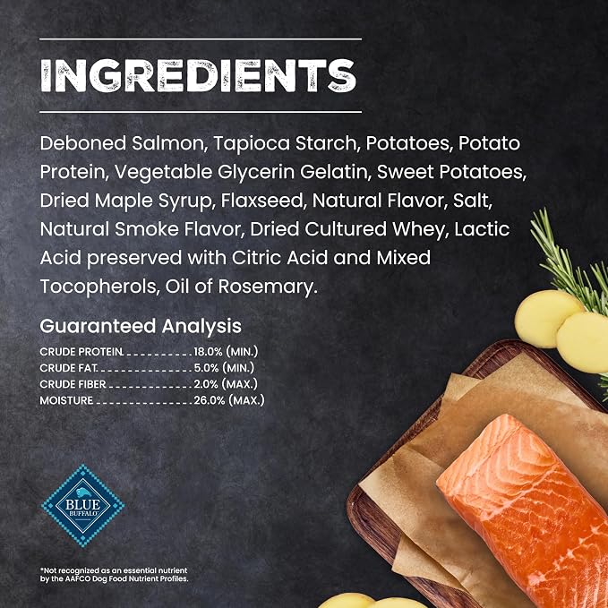 Blue Buffalo Wilderness Wild Bits Salmon Soft & Chewy Dog Treats, 10 oz | Real Salmon #1 Ingredient, High Protein & Grain-Free, Bite-Sized Training Treats Made with Natural Ingredients