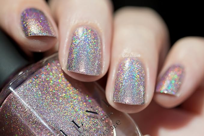 ILNP Pink Mimosa - Rosy Pink Holographic Nail Polish