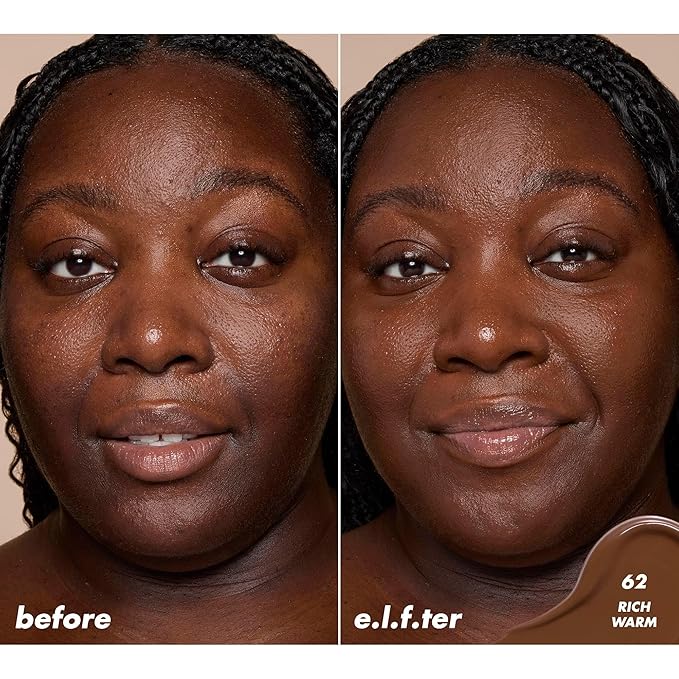 e.l.f. Soft Glam Satin Concealer, Medium Coverage For Blemishes & Under-Eye, Crease-Resistant, Long Lasting, Vegan & Cruelty-Free, 62 Rich Warm