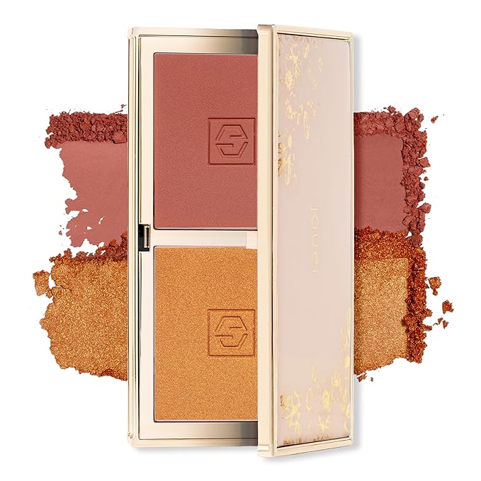 Jouer Blush Bouquet Duo 2 Shade Blush Palette High Pigment Powder Natural Flush Beauty Cosmetics Vitamin E Talc-Free Paraben, Gluten & Cruelty Free