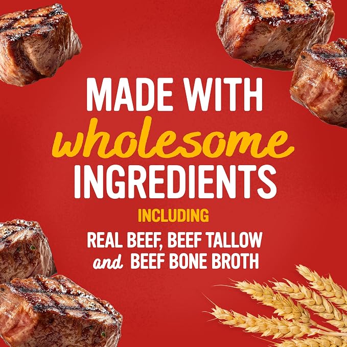 Blue Dog Bakery, More Crunch Beef Broth Biscuit, Medium Dog Treats 18oz 3pk | Crunchy Oven-Baked Dog Treat Biscuits, Made with Real Beef & Bone Broth & Other Real Premium Wholesome Ingredients in the USA