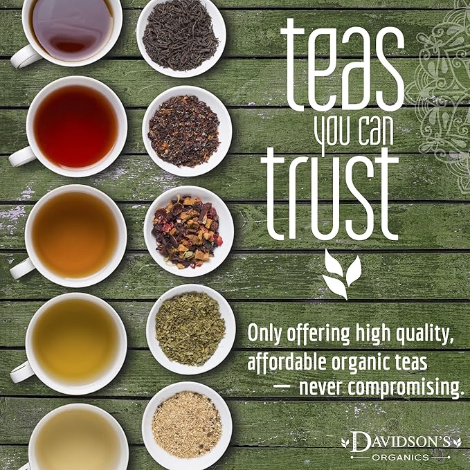 Davidson's Tea Bulk, Green with Lemon Ginseng, 16 Ounce