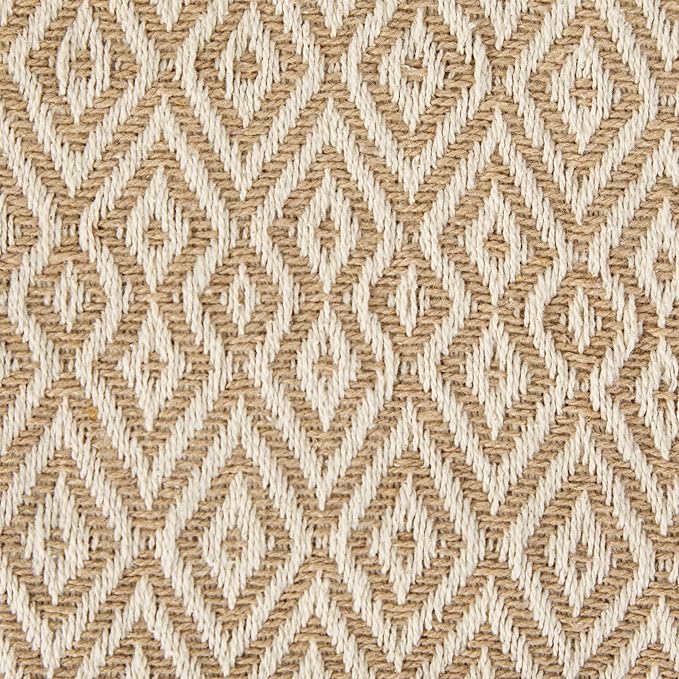 DII Rustic Farmhouse Double Diamond Woven Throw,Stone, 50x60 (Pack of 12)