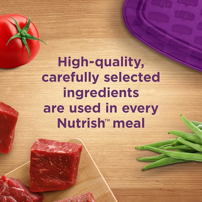 Nutrish Hearty Recipes Wet Dog Food Variety Pack, 8 oz. Tubs (Rachael Ray) | Contains 2 Packs of 6 Tubs, Includes 3 Delicious Flavors of Chicken Paw Pie, Beef Stroganwoof & Chicken Muttballs