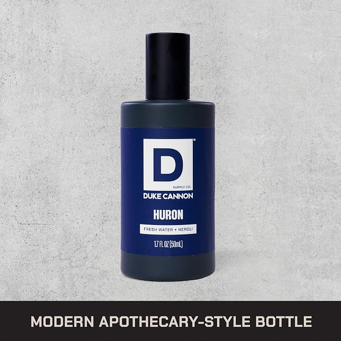 Duke Cannon Proper Cologne Huron | Men's Eau de Parfum | Fresh Water and Neroli | Aquatic, Fresh, Long-Lasting Scent | 1.7 fl oz (Pack of 2)