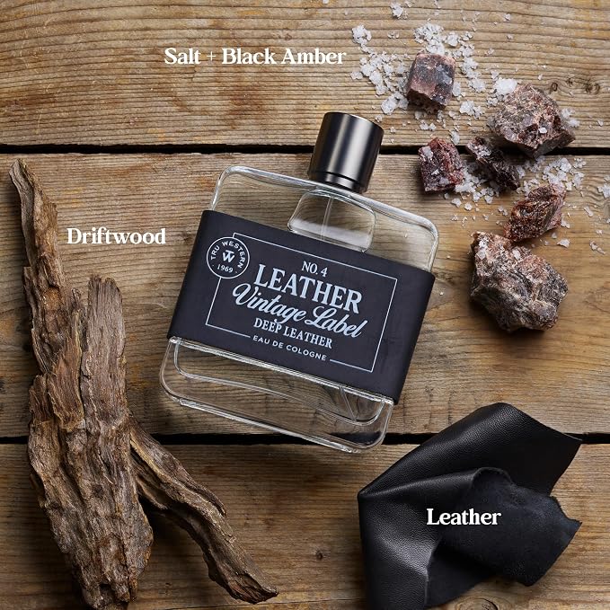 Tru Western Private Reserve Leather No. 4 for Men – Small Batch Scent with Deep Leather, Crystal Salt, Smoky Accords & Black Amber – Masculine Fragrance Spray – 3.4 fl oz / 100 mL
