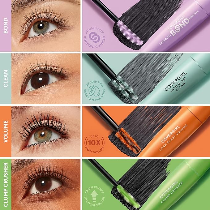 COVERGIRL Lash Blast Volume Waterproof Mascara, Long-Wearing, Smudge-Proof, Cruelty Free - Black Brown (Pack of 1)