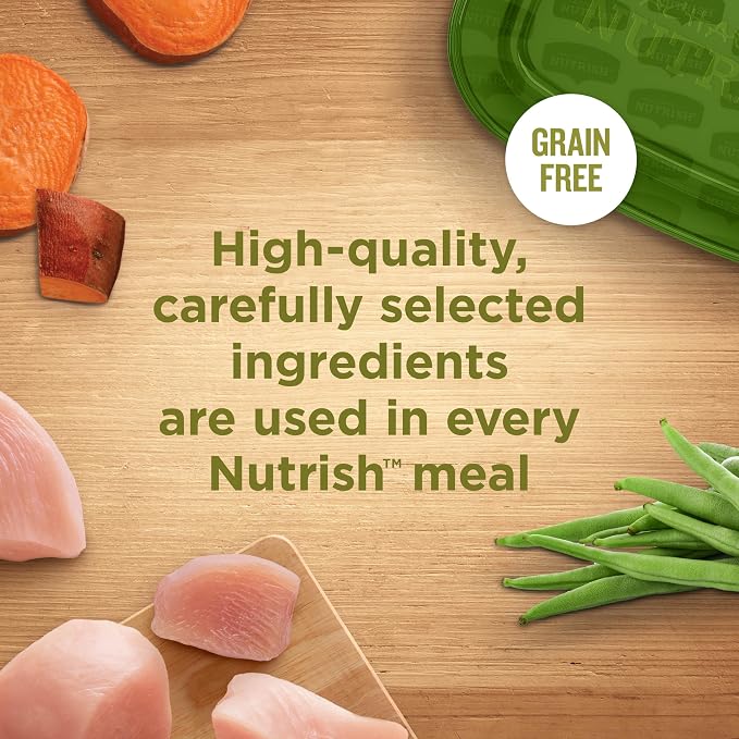 Nutrish Chicken Paw Pie Wet Dog Food, 8 oz. Tub (Pack of 8) (Rachael Ray) | Made with Sweet Potatoes & Green Beans, No Artificial Flavors, No Added Corn, Grain, Gluten or Soy Ingredients