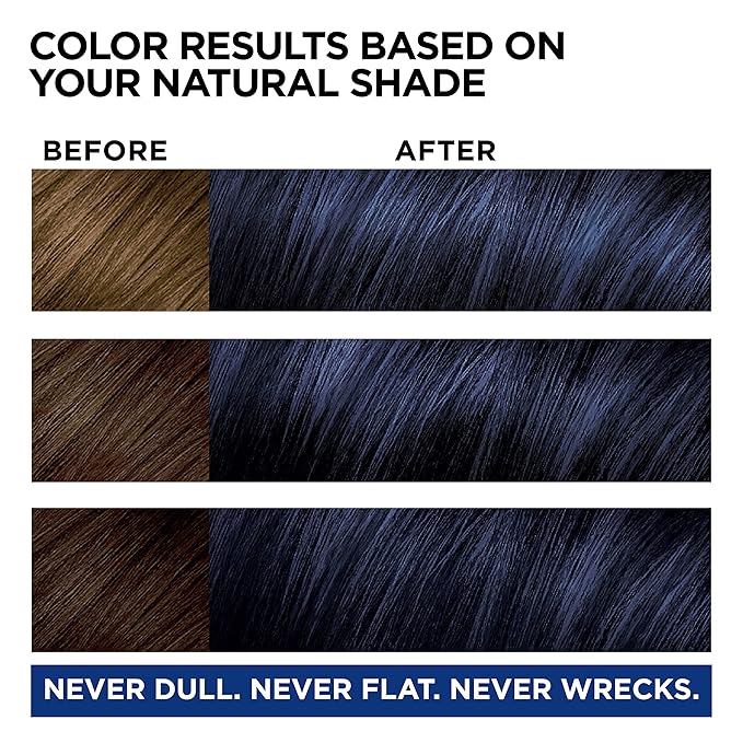 L'Oreal Paris Feria Midnight Bold Multi-Faceted Permanent One-Step Hair Color Kit, No Bleach Required, Twilight Haze