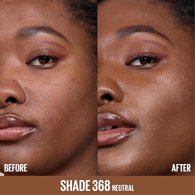 Maybelline Lifter Plump & Glow Foundation, Liquid Foundation with 2% Niacinamide + Hyaluronic Acid, Plumping and Brightening Face Makeup, 368, 1 Count