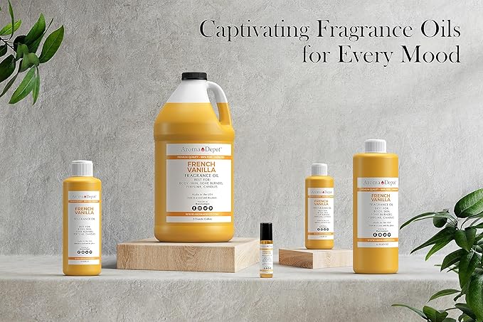 Aroma Depot French Vanilla Perfume/Body Oil (7 Sizes) Our Interpretation, Premium Quality Uncut Fragrance Oil Sweet Scent (4 Ounce Plastic Bottle (120ml))