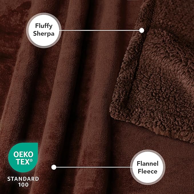 PetAmi Waterproof Dog Blanket for Small Dog Puppy Cat, 29x40, Brown Sherpa | 460 GSM Sherpa Fleece Reversible, Pee Proof Pet Blanket, Furniture Protector Cover for Couch Sofa Kennel, Washable