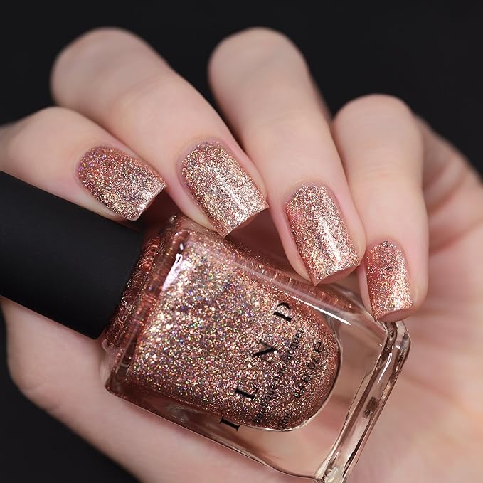 ILNP Juliette Holographic Nail Polish, Rose Gold