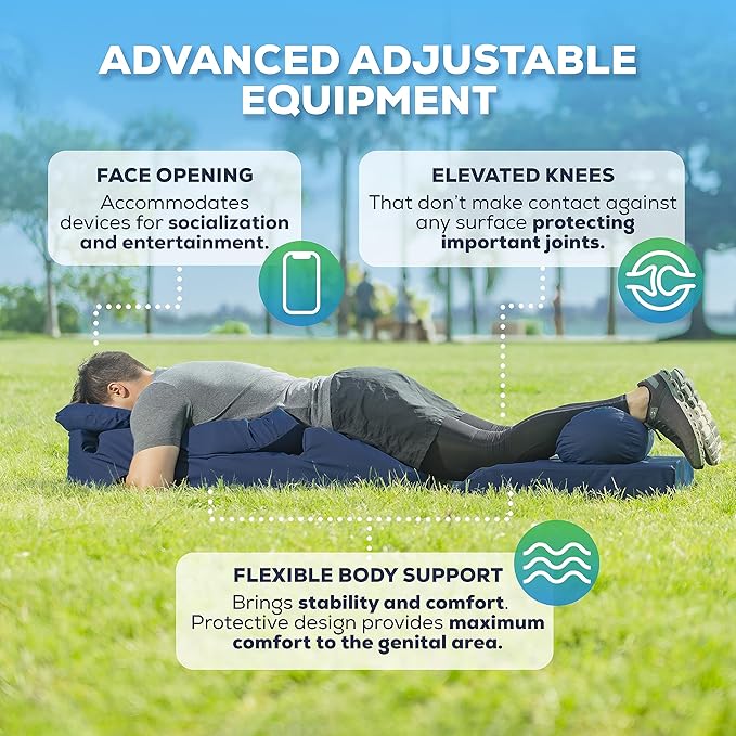 EZ Prone™ Positioning System – Body Pillow, Physical Therapy, Sleep Apnea Pillow, Massage Tools, Face Down Pillow, Sleep Therapy Pillow, Sleeping Aid, Full Body Pillow Memory Foam Pillow