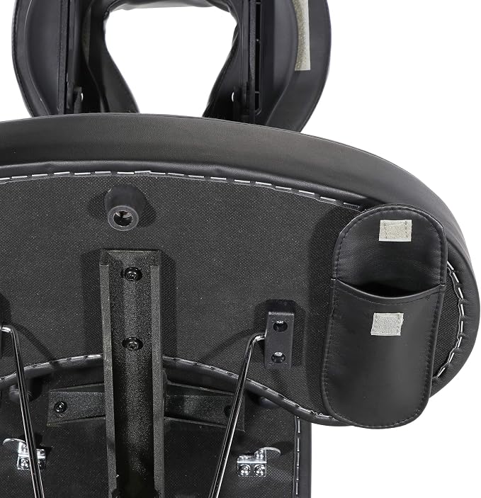 Master Massage Apollo Extra Large Size Portable Massage Chair-Lightweight Aluminum Tattoo Foldable-Sitting Posture Folding Massage Chair-with Larger Cushions and Wheels Bag-in Black