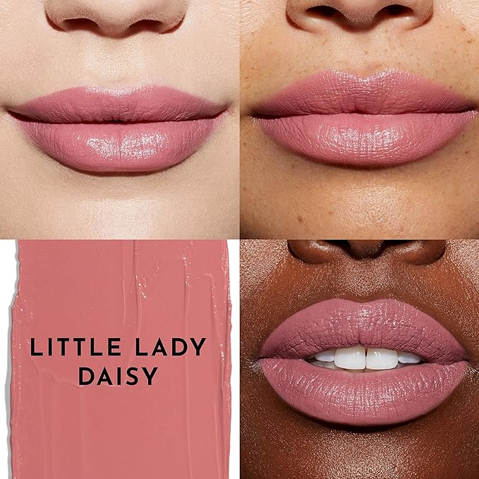 Lawless Women's Forget the Filler Lip-Plumping Line-Smoothing Satin Cream Lipstick, Little Lady Daisy, Pink, 0.1 Ounce