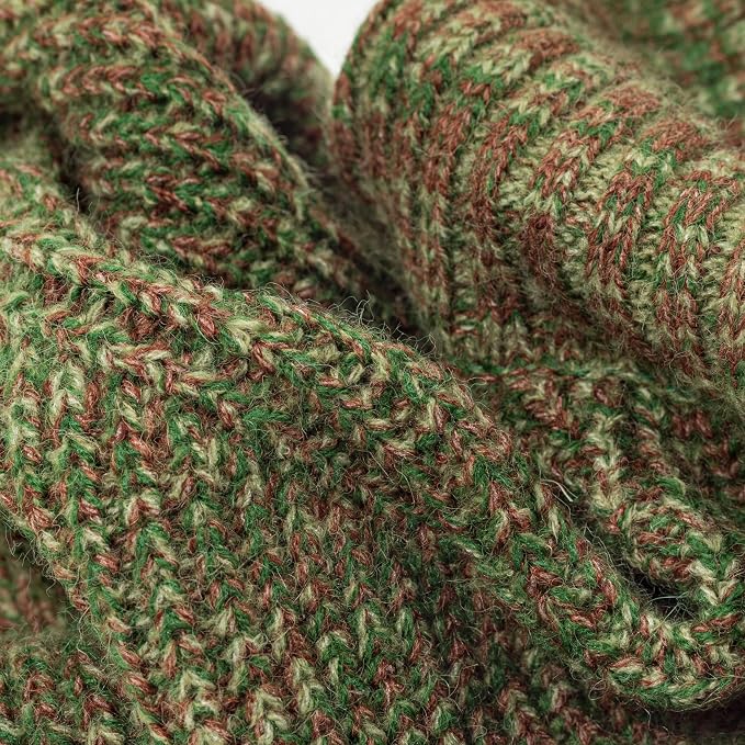 Fitwarm Knitted Turtleneck Dog Sweater, Thermal Dog Winter Clothes for Small Dogs Boy Girl, Holiday Pet Outfit, Heather Green, XXL