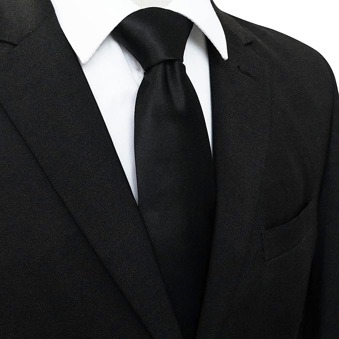 JEMYGINS Solid Color Tie Mens Necktie for Business and Wedding