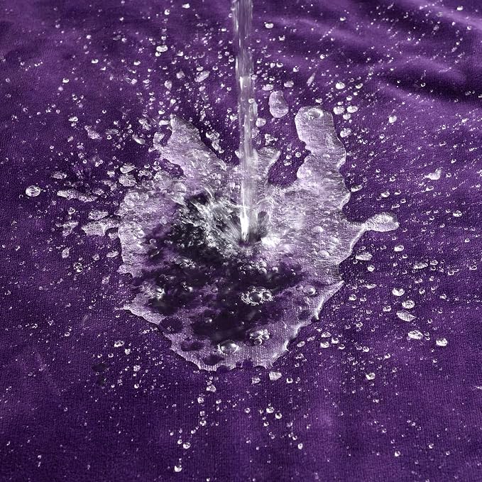 Waterproof Blanket Bed Cover 40"x60" for Adults or Pets, Dark Purple | Soft Pet Blanket for Dogs Cats, Reversible Leakproof Blanket for Bed Couch Sofa, Furniture Protector