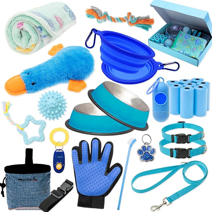 FLYSTAR Puppy Starter Kit for Small Dogs, 26 Pcs Puppy Essentials Supplies