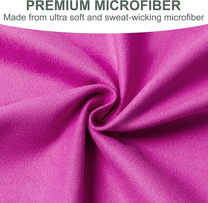 Aegero Camping Towel,2 Pack Microfiber Travel Sports Towel,Quick Dry-Super Absorbent-Ultra Compact-Ultra Soft-Lightweight.Suitable for Gym,Yoga,Trip,Beach,Shower,Backpacking,Pool(Deep Purple)