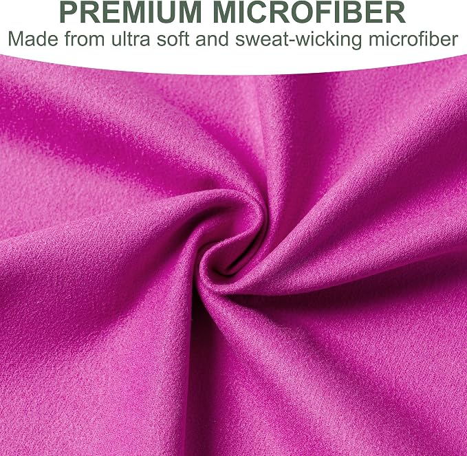 Aegero Camping Towel,2 Pack Microfiber Travel Sports Towel,Quick Dry - Super Absorbent - Ultra Compact -Ultra Soft - Lightweight.Suitable for Gym,Yoga,Trip,Beach, Shower, Backpacking,Pool(Purple)