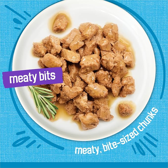 Purina Friskies Meaty Bits with Ocean Fish in Sauce Multi Cat Wet Cat Food - 13.5 Ounces (Pack of 12)