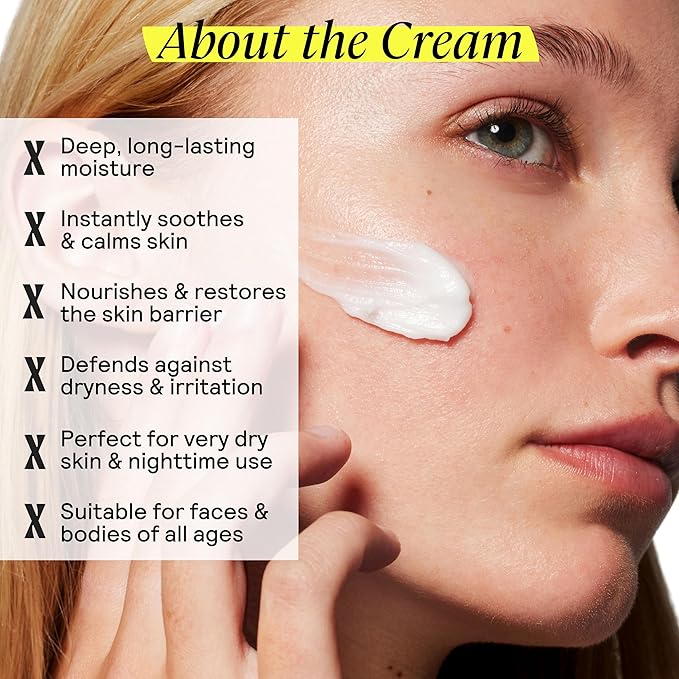 Untoxicated Moisturizing Cream - Facial Moisturizer & Body Cream for Sensitive Skin and NEA Approved for Eczema Relief - Ceramides & Hyaluronic Acid with No Common Irritants