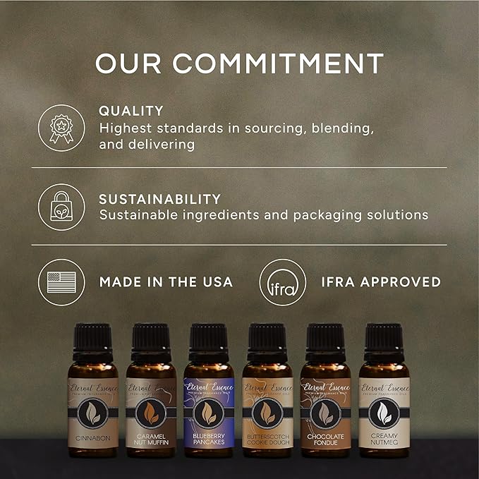 Eternal Essence Oils 2 Pack 30ml Premium Fragrance Oil - Butterscotch Cookie Dough & Creamy Nutmeg - for Candle, Soap Making, Aromatherapy, Diffusers, Home Care, & Humidifiers