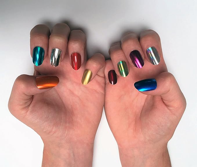 Minx Nails, Silver Chrome, Nail Wrap