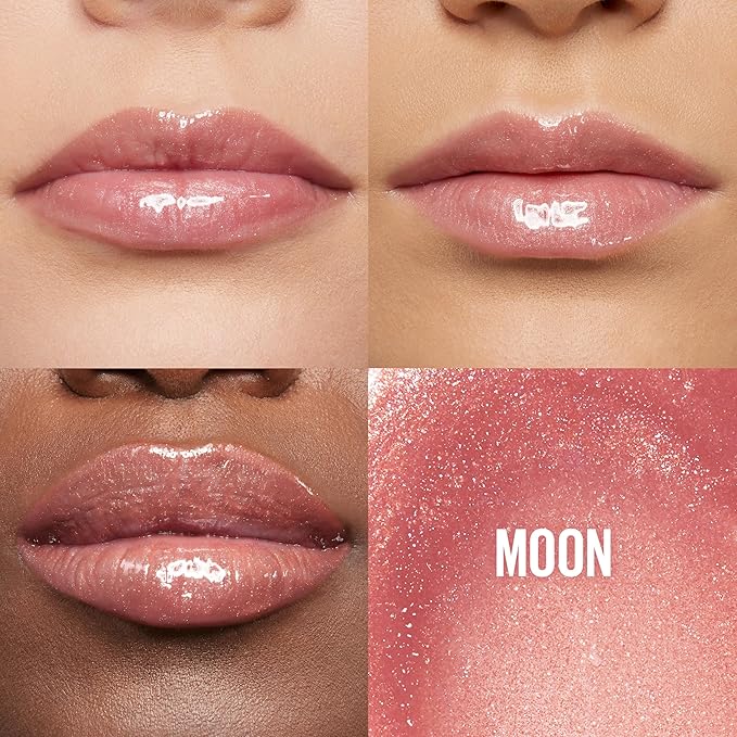 Maybelline Lifter Gloss, Hydrating Lip Gloss with Hyaluronic Acid, Moon, Nude Pink, 0.18 Ounce | Hydrating Lip Gloss