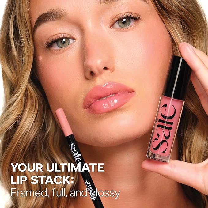 Saie Glossybounce - Hydrating Lip Gloss and Tinted Lip Oil Hybrid with Hyaluronic Acid & Jojoba Oil for Non-Sticky, Ultra-Shiny, Plump & Soft Lips - Everyday Makeup Essential - Remix (.17 oz)