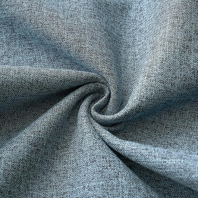 MIULEE Pack of 2 Decorative Linen Burlap Coastal Pillow Covers Farmhouse Accent Pillowcases for Sofa Car Couch Bedroom Living Room Decor 18x18 Inch Dusty Blue